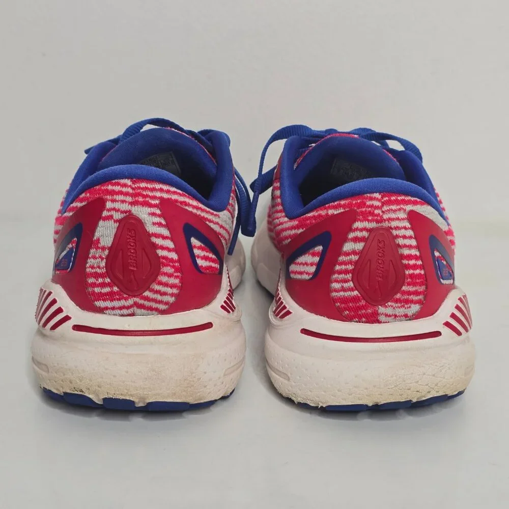 Brooks Womens Adrenaline GTS‎ 23 Sneakers Size 9 B White Blue Red Running Shoes